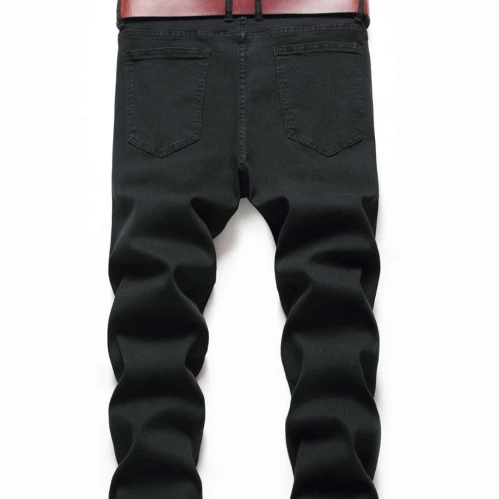 Guys Ripped Zip Fly Jeans - Picture 2 of 10
